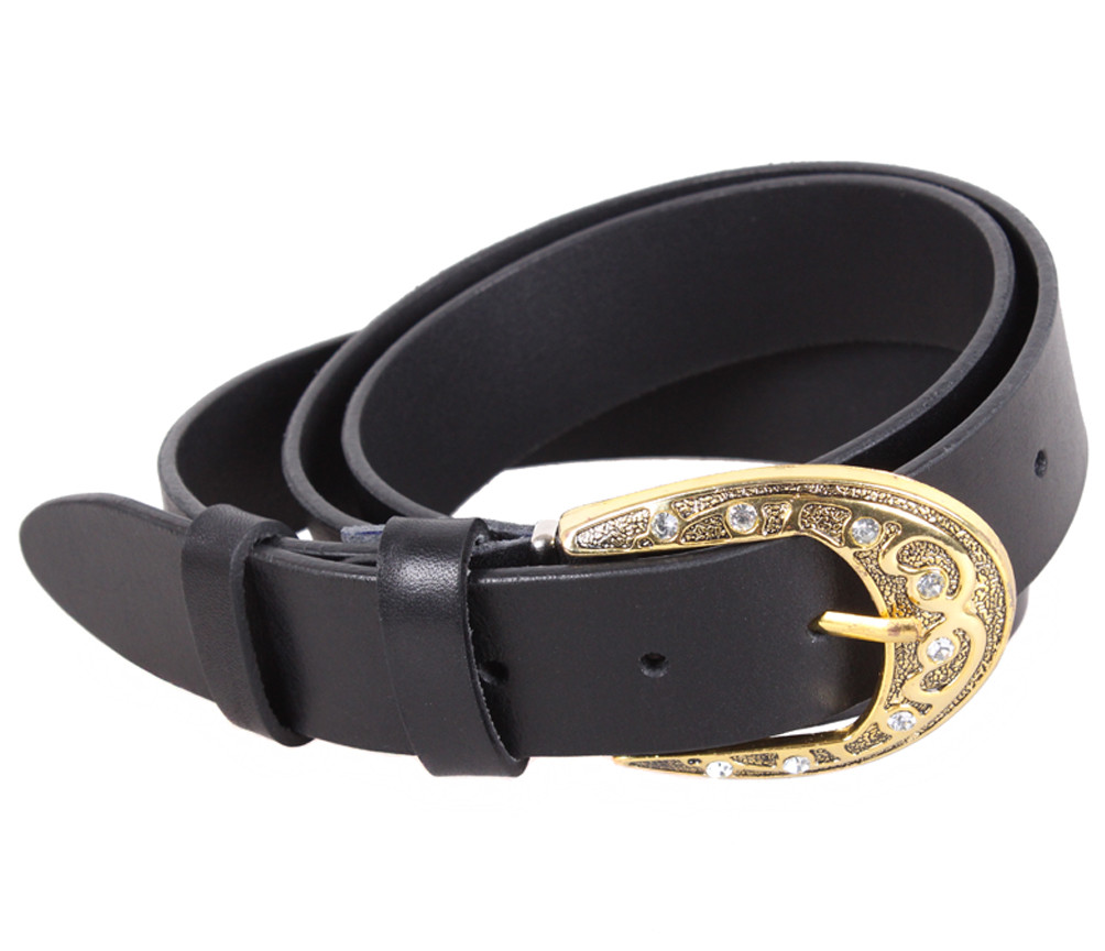 Жіночий ремінь з натуральної шкіри PRP2201-48 чорний, фото 1