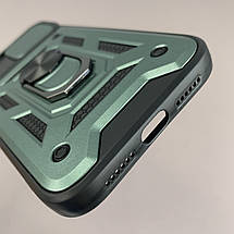 Чохол для iPhone 11 протиударний з підставкою зі шторкою на телефон айфон 11 зелений crt, фото 4