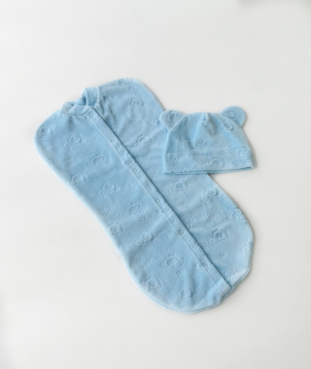 Пелюшка-кокон на кнопках (велюр) 62р, фото 1