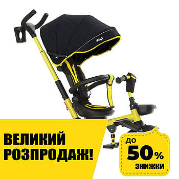 Велосипед триколісний з батьківською ручкою (складний) TILLY FLIP T-390/1 Жовтий Акція до 19.10