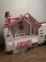 Ліжко будиночок 800х1600мм з ящиками Біле