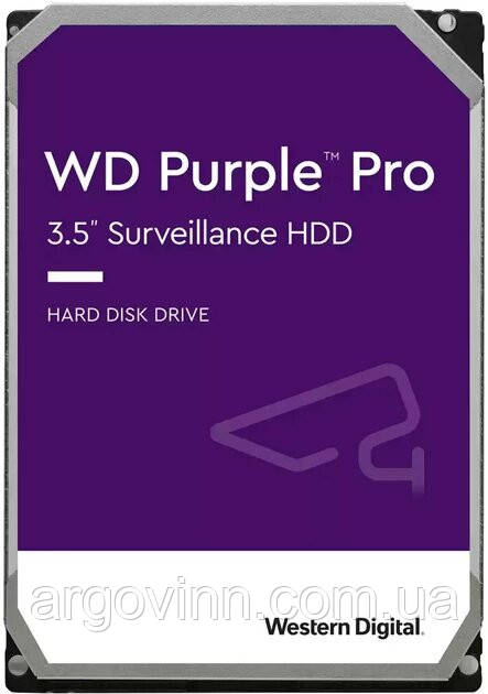 Жорсткий диск Western Digital WD102PURP 10TB для відеоспостереження з AI, фото 1