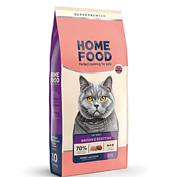 Home Food (Хом Фуд) - сухий корм для дорослих котів Британських порід (з індичкою і качкою),1.6 кг