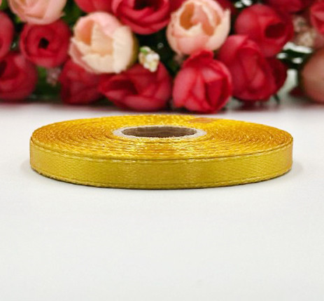 Атласна стрічка / 23 метри / 0,6см / "LiaM" / Золотий, фото 1