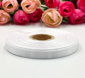 Атласна стрічка / 23 метри / 0,6см / "LiaM" / Білий