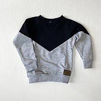 Детский джемпер кофта для мальчика угол синий меланж р.92