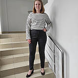 Джинси жіночі вузькі стрейч великий розмір тонкі варені 34 темно-сірі, фото 5