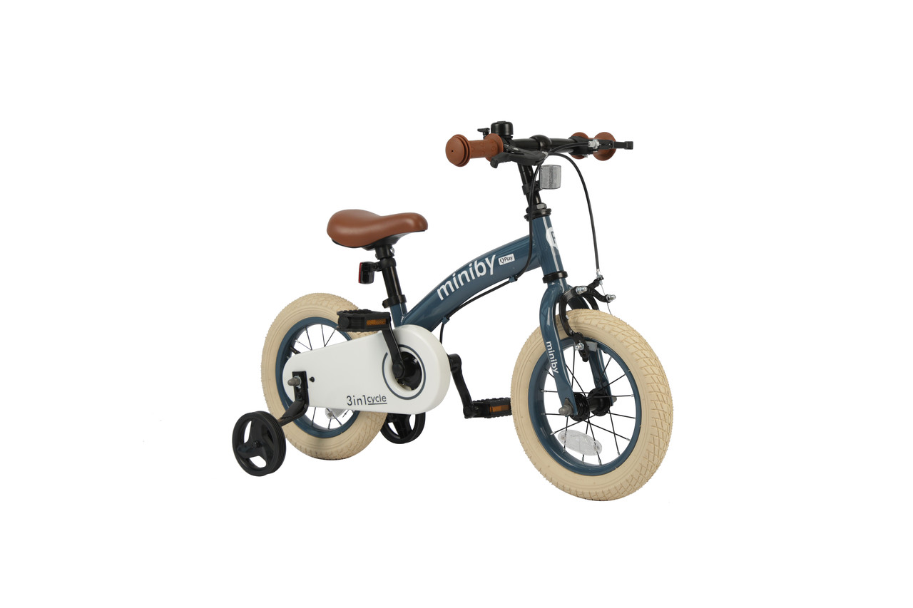 Велосипед-біговел на 12 дюймів Qplay Miniby, Grey-Blue, фото 1