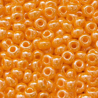 Бісер 98110 Чеський Preciosa 10/0, Непрозорий блискучий OS, Помаранчевий, Круглий, 50 г, фото 1