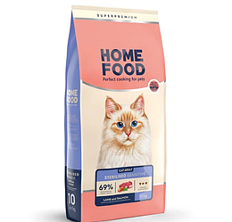 Home Food -сухий корм для дорослих котів з чутливим травленням (Ягня з лососем та яблуком)1.6кг