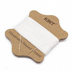 Шнур Вощений Нейлон для плетіння, Макраме та біжутерії, Білий, 0.45мм, близько 20м/котушка