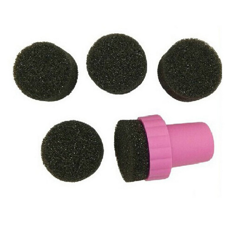 Спонж з Ручкою для Градієнтного Манікюру із Запасними Спонжиками, 5 шт, 3см, Рожевий, 1 комплект, фото 1