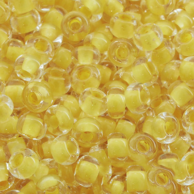 Бісер 38381 Чеський Preciosa 10/0, Прозорий Забарвлення з Середини CTC, Жовтий, Круглий, 50 г, фото 1