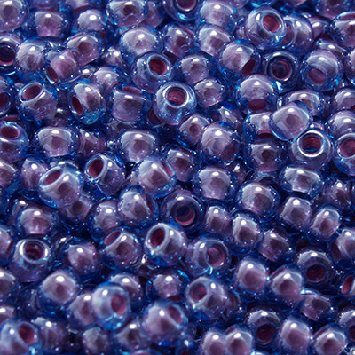 Бісер 61018 Чеський Preciosa 10/0, Прозорий райдужний TR, Фіолетовий, Круглий, 50 г, фото 1