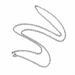 Ланцюг Нержавіюча сталь для Намист, Якірний Ланцюг із Застібкою Карабін Лобстер, 60см, Ланка 3x2.3мм, 1 шт