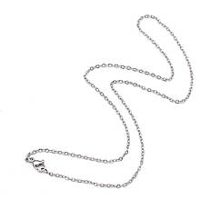Намисто Ланцюжок Нержавіюча Сталь, Якірний Ланцюг із Застібкою Карабін Лобстер, 45см, Ланка 2.4x2x0.3мм, 1 шт