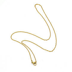 Намисто Ланцюжок Нержавіюча сталь для Намист, із Застібкою Карабін, Золото, 50см, Ланка 2x1.5мм, 1 шт