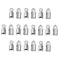 Концевики-Затискачі для Шнура Нержавіюча Сталь, 9x4x3мм, Отвір 2мм, 20 шт