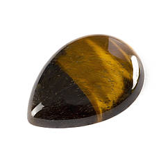 Кабошони Натуральне Тигрове Око, Крапля, Коричневий, 33.5x24x6.5~7мм, 1 шт