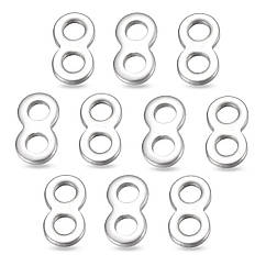 Роздільники, Нержавіюча Сталь, Нескінченність, Плоскі, 11х6х1.1мм, Отвір 2,7мм, 10 шт