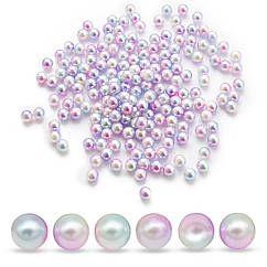 Перли Кульки Кульки Намистини Акрилові Райдужні, Градієнт Русалка, Рожевий, 6мм, без отвору, близько 180шт/20г