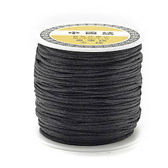 Шнур Нейлоновий Атласний 1мм/70м, Чорний, 1мм, 70м/котушка