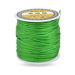 Шнур Нейлоновий Атласний, Світло-зелений, 1мм, близько 70м/котушка