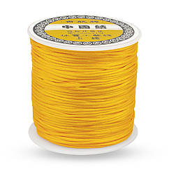 Шнур Нейлоновий Атласний, Помаранчевий, 1мм, близько 70м/котушка