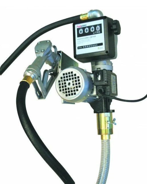 Насос ASTA для перекачування дизельного палива та олій + Пістолет, лічильник та шланги, фото 1
