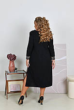 Сукня на кожен день у великому розмірі з леопардовою обробкою, фото 5