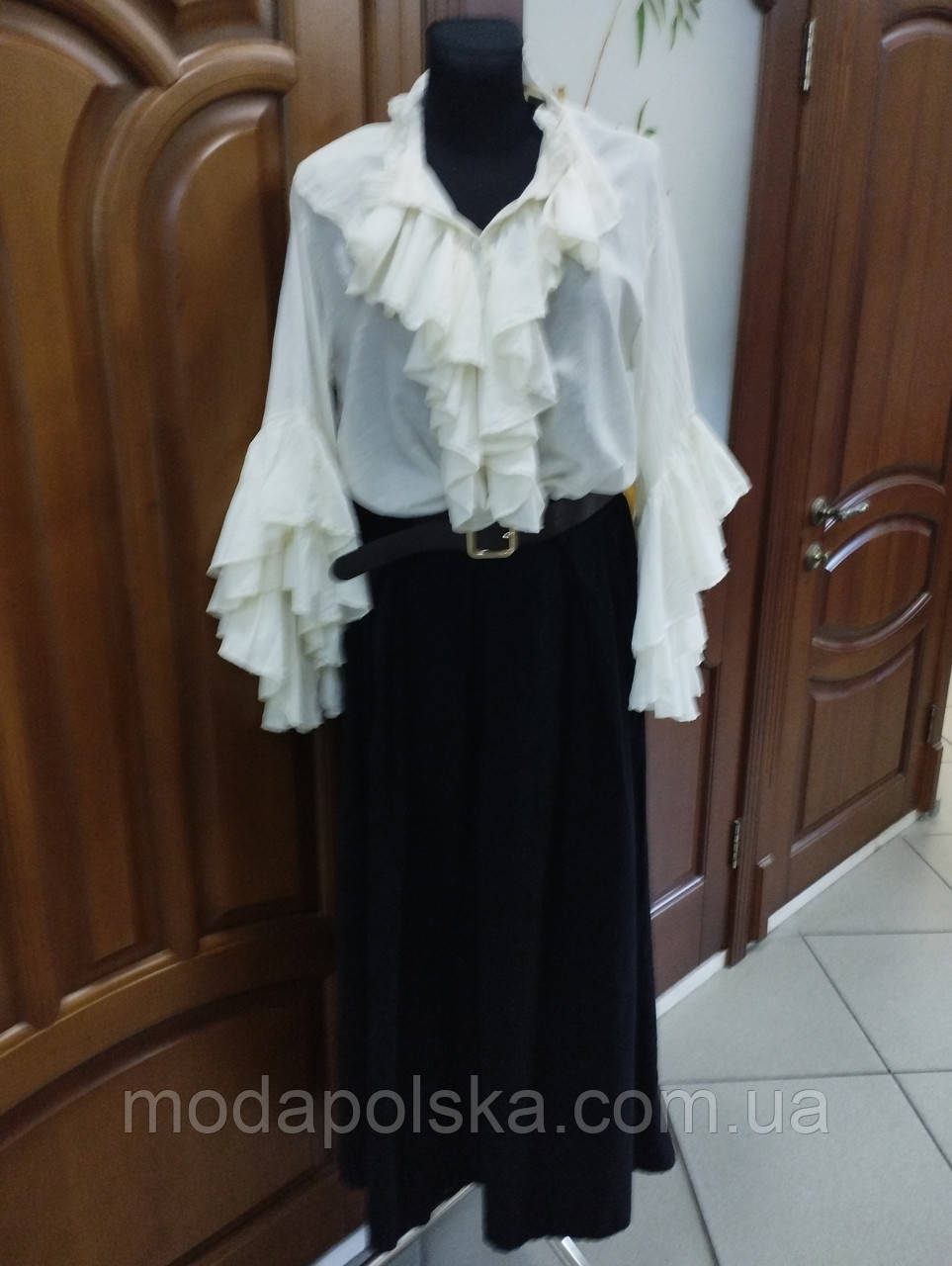 Штани палаццо мікровельвет, фото 1