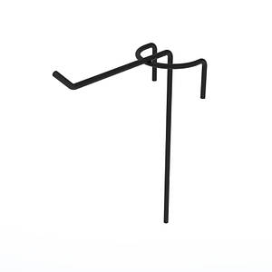 Гачок одинарний на торгову сітку 50 мм D3 мм, чорний