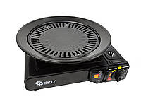 Газова плита Geko однокомфорна на патронах 2,5 кВт з решіткою для гриля 34,5×28×11 см