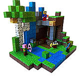Конструктор магнітний Minecraft Magnetic Cube "Водоспад у джунглях" 300 кубиків, фото 2