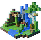 Конструктор магнітний Minecraft Magnetic Cube "Водоспад у джунглях" 300 кубиків, фото 3