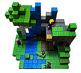 Конструктор магнітний Minecraft Magnetic Cube "Водоспад у джунглях" 300 кубиків, фото 5