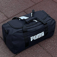 Сумка Puma чорна спортивного стилю для чоловіків і жінок в спортзал для тренування Велика фітнес сумка