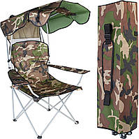 Складне рибальське крісло TRIZAND 23672, з  навісом та чохлом, до 100 кг