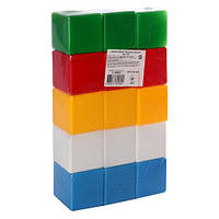 Кубики Веселка 2 ТехноК 15 кубиків 1691 різнокольорові 7х7 см