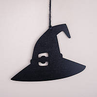 Декоративна підвіска "Капелюх" чорного кольору 16х22 см (1 шт.)