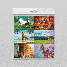 Набори голографічних магнітів на картоні 2026 рік Коня