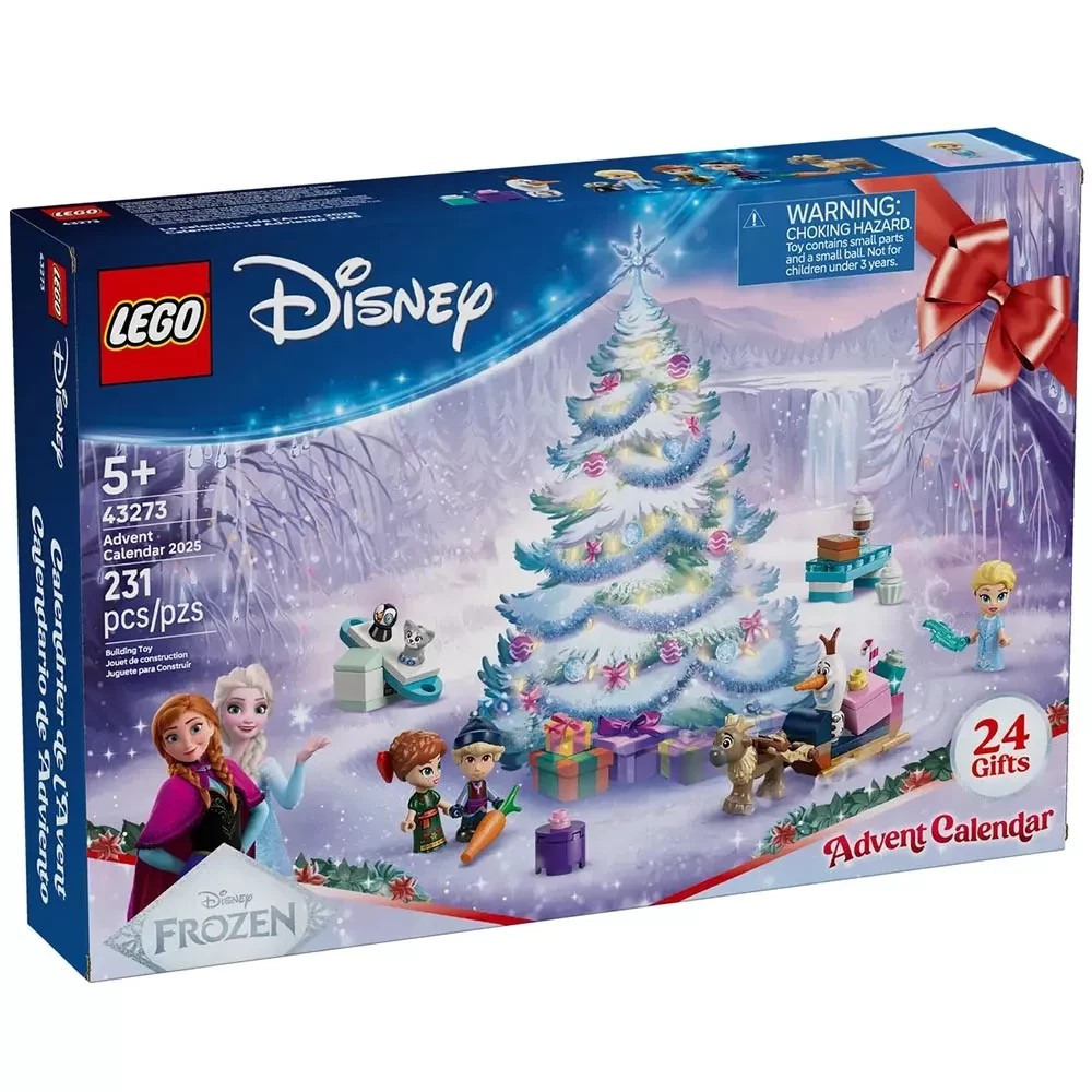 LEGO 43273 Новорічний календар   Advent Disney Princess 2025 6+  300 деталей у коробці 7х27х39, фото 1