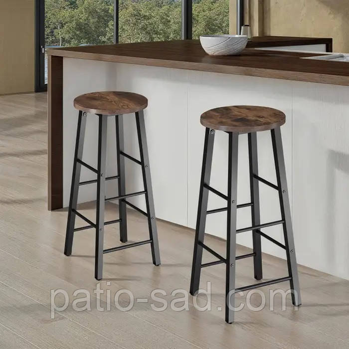 Міцний набір з 2 барних стільців Keynes, фото 1