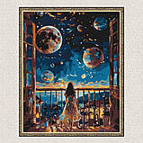 Картина за номерами Космос. Дівчина і парад планет 40*50 см Ідейка KHO 5138, фото 5