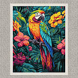 Картина за номерами Птахи. Яскрава папуга 30*40 см Ідейка KHO 6675, фото 2