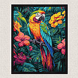 Картина за номерами Птахи. Яскрава папуга 30*40 см Ідейка KHO 6675, фото 4
