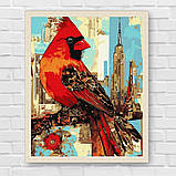 Картина за номерами Яскрава пташка 30*40 см Ідейка KHO 6732, фото 7