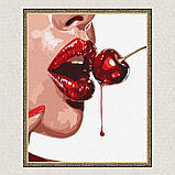 Картина за номерами Соковита вишня 30*40 см Ідейка KHO 8460, фото 5