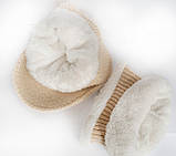 Жіночий зимовий комплект на хутрі: шапка з вушками та снуд, фото 5