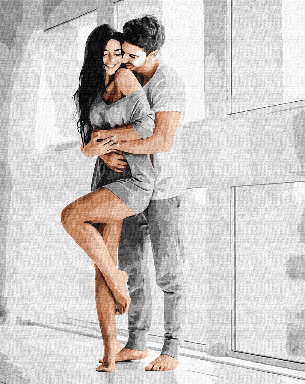 Картина за номерами Люди. Пара в обіймах 40*50 см Ідейка KHO 8515, фото 1